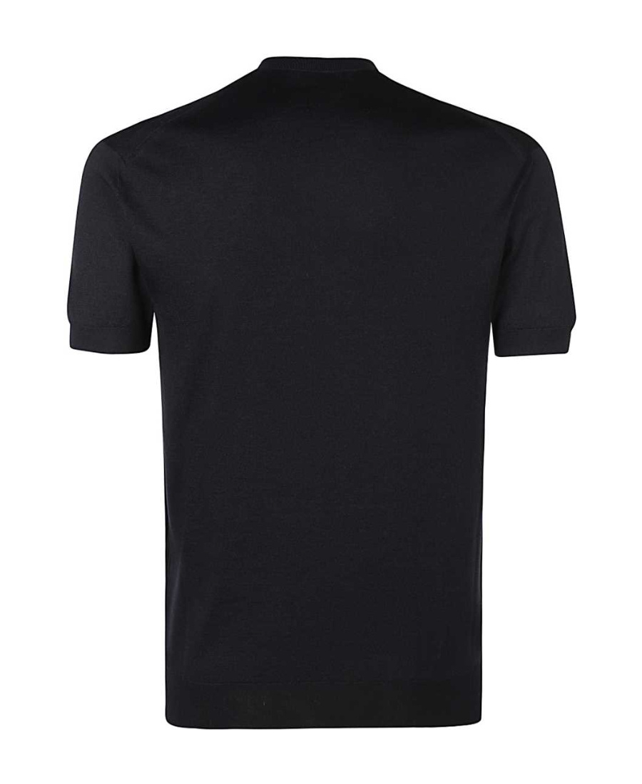 Tom Ford Black Stretch Cotton Crew Neck T-shirt In Black