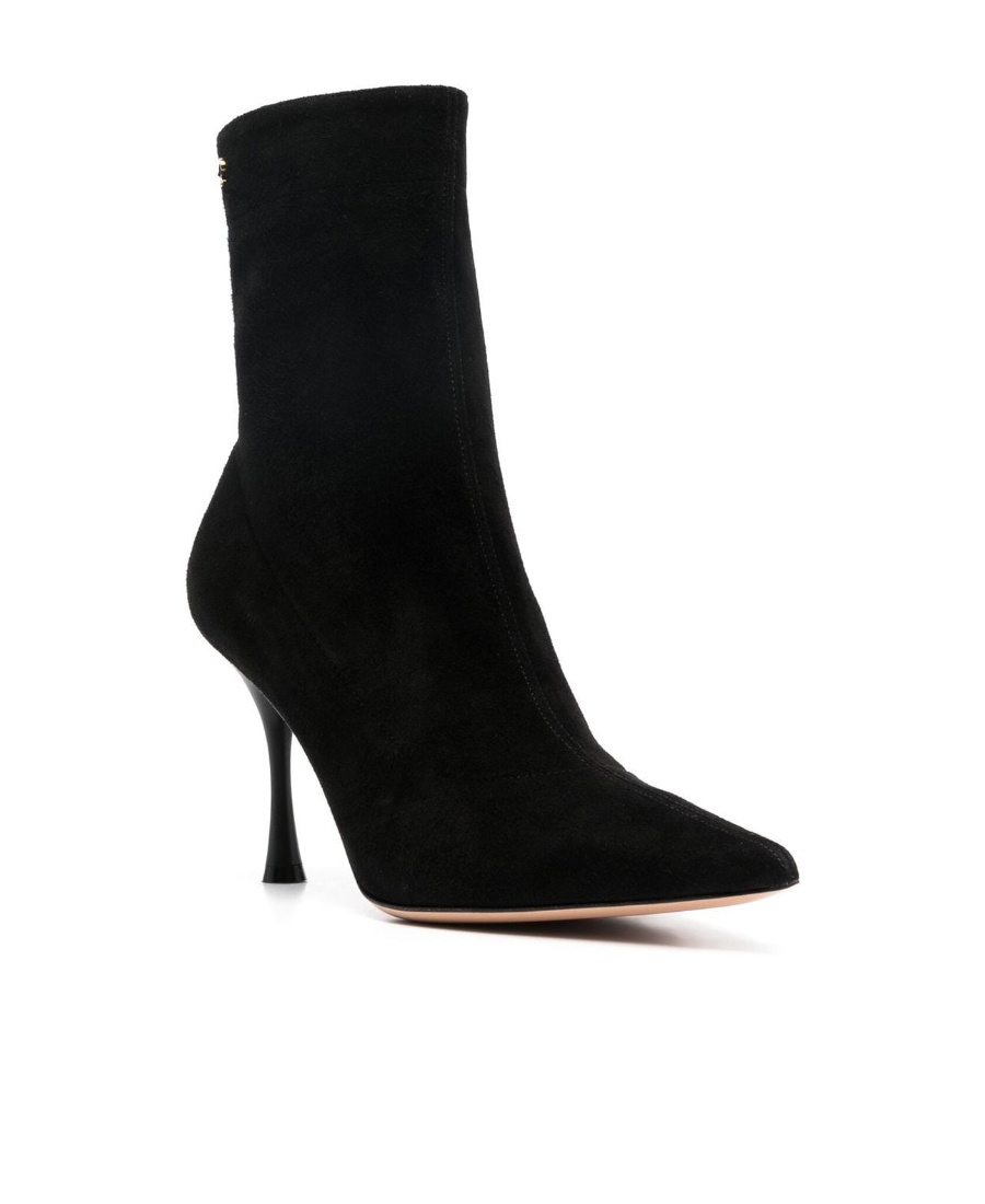 Shop Gianvito Rossi Dunn 85mm Suede Boots In Black