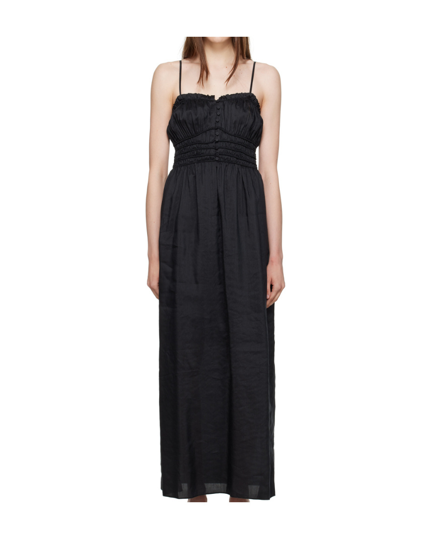 Frame Sleeveless Maxi Dress In Black