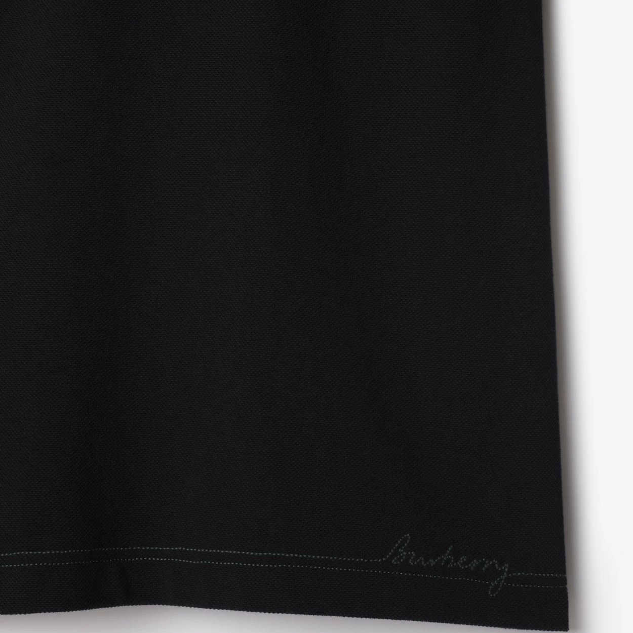 Burberry Knight-embellished Cotton Polo Shirt In Black