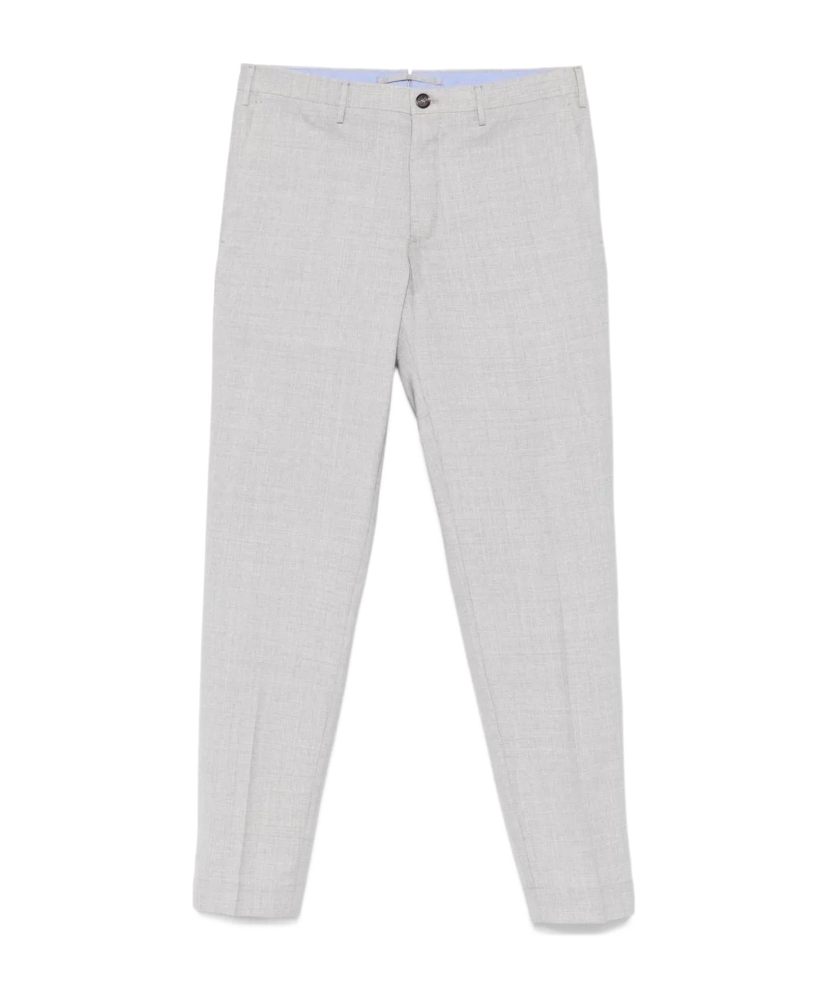 Incotex Mélange-effect Trousers In Gray