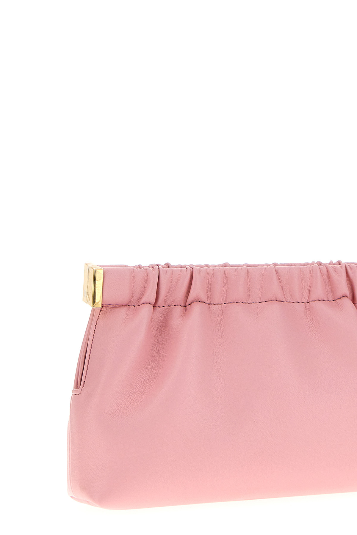 NANUSHKA THE BAR RUCHED CLUTCH BAG 