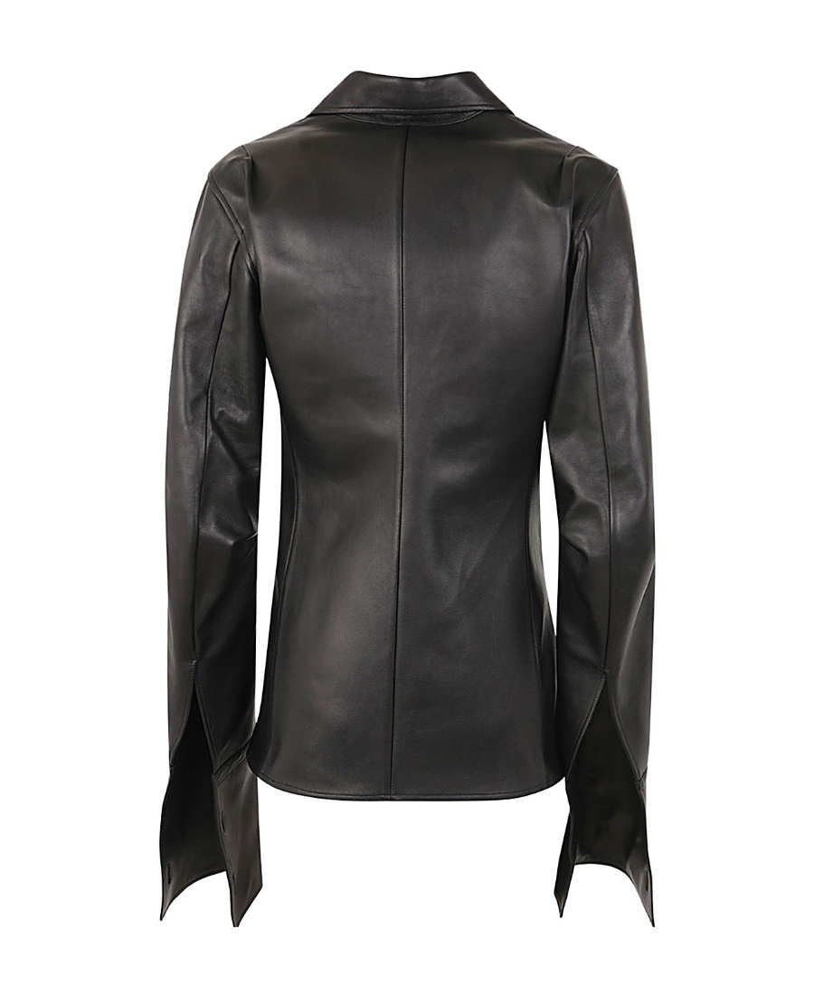 Ann Demeulemeester Linsey Open Front Fitted Shirt In Black