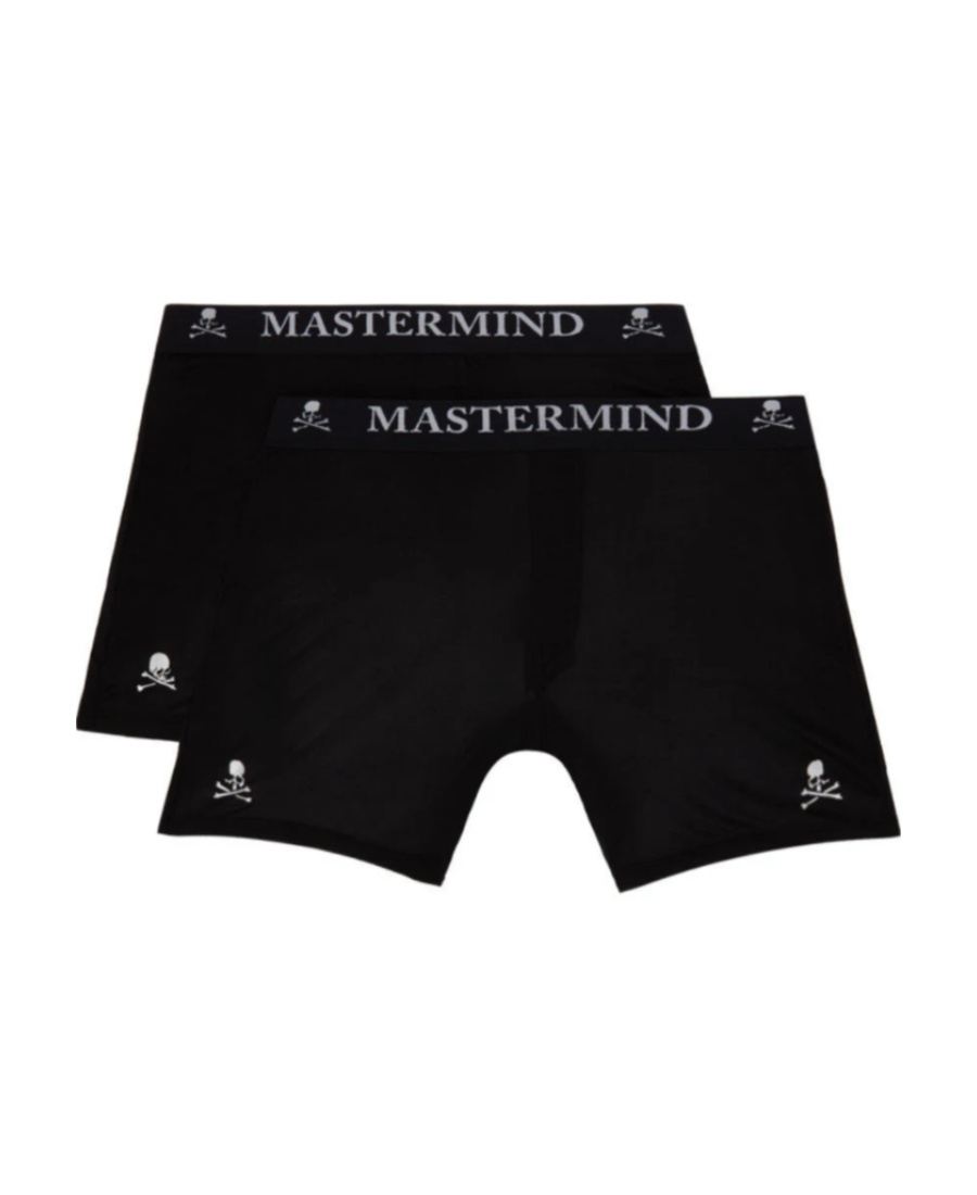 Mastermind Japan Two-piece Suit Of Flat-angle Underwear In Black