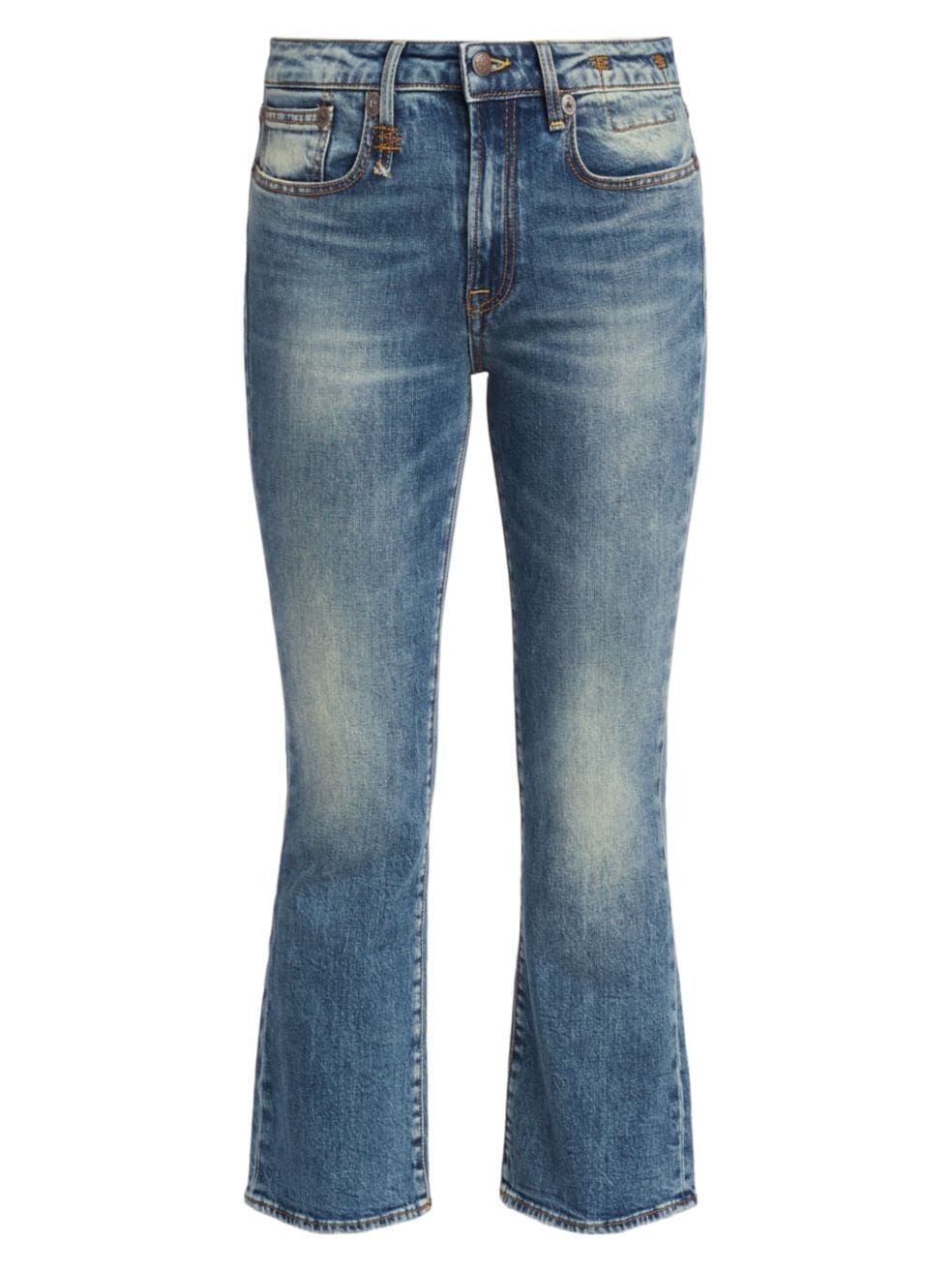 R13 Mid-rise Flared Jeans In Blue