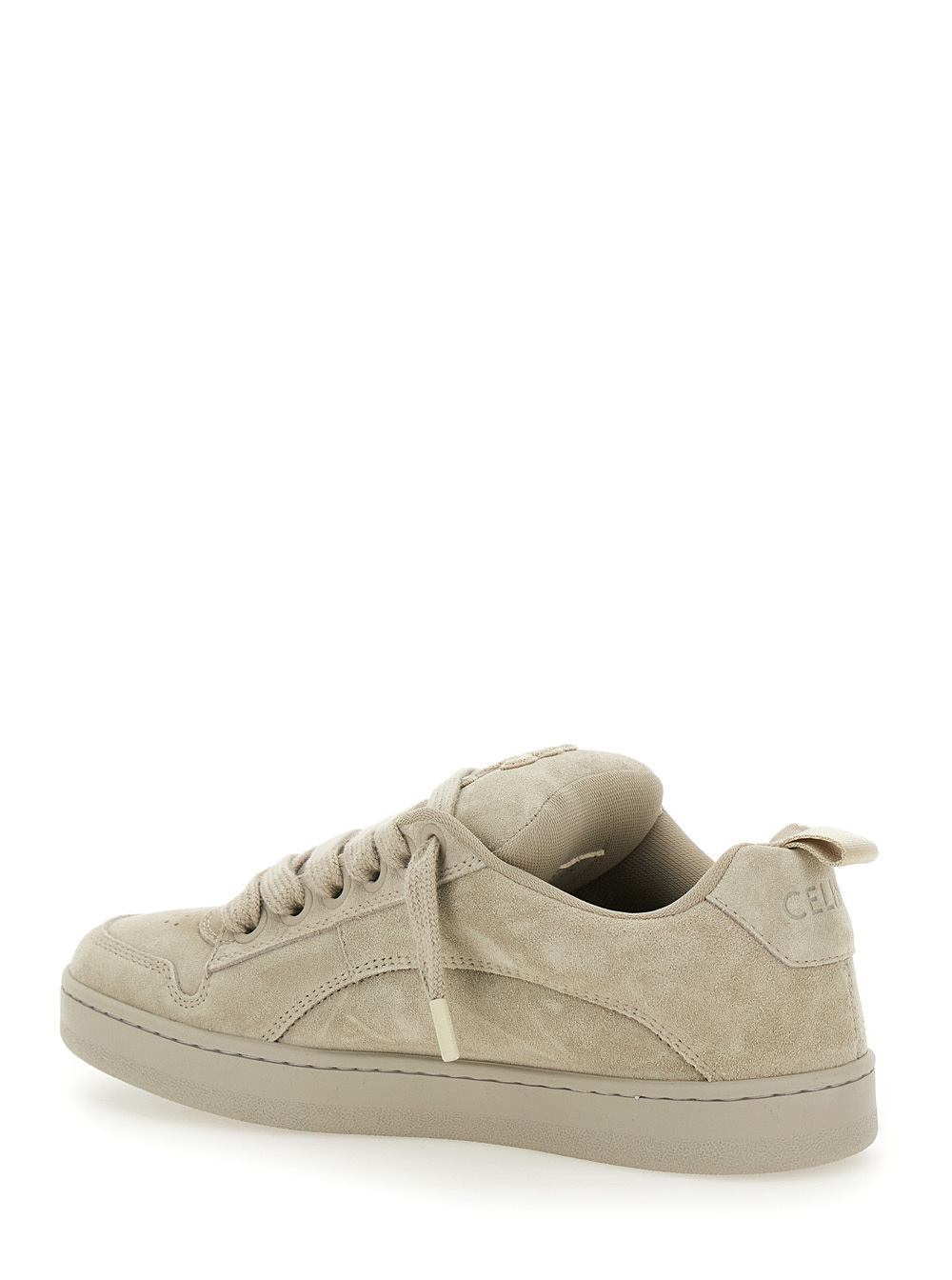 Celine Lace-up Low-cut Casual Shoes In Nude