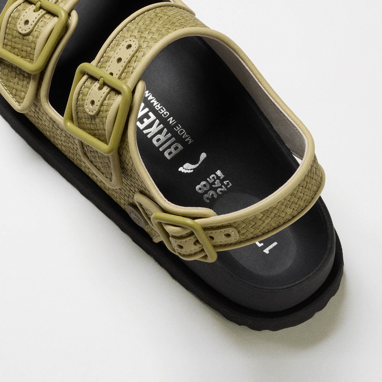 Birkenstock 1774 Milano Raffia Sandals In Black