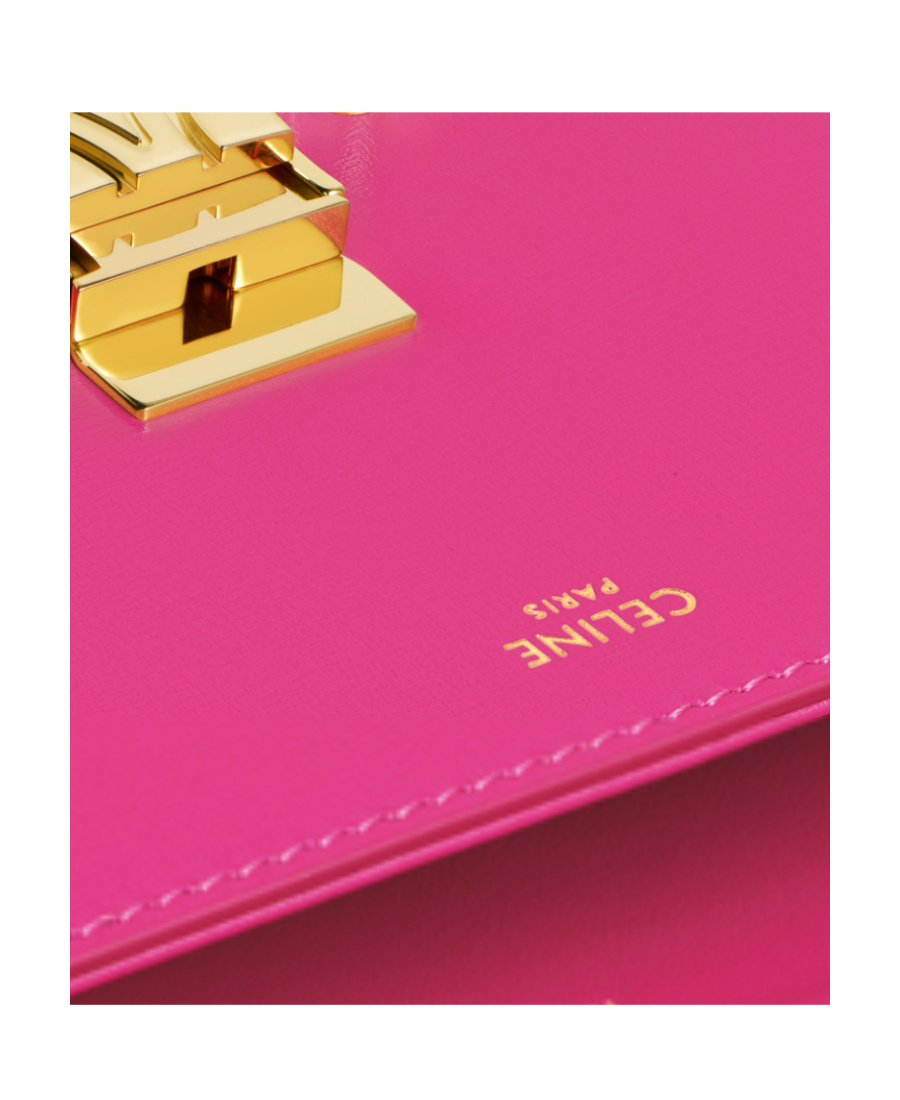 Celine Triomphe Logo Shoulder Bag In Pink
