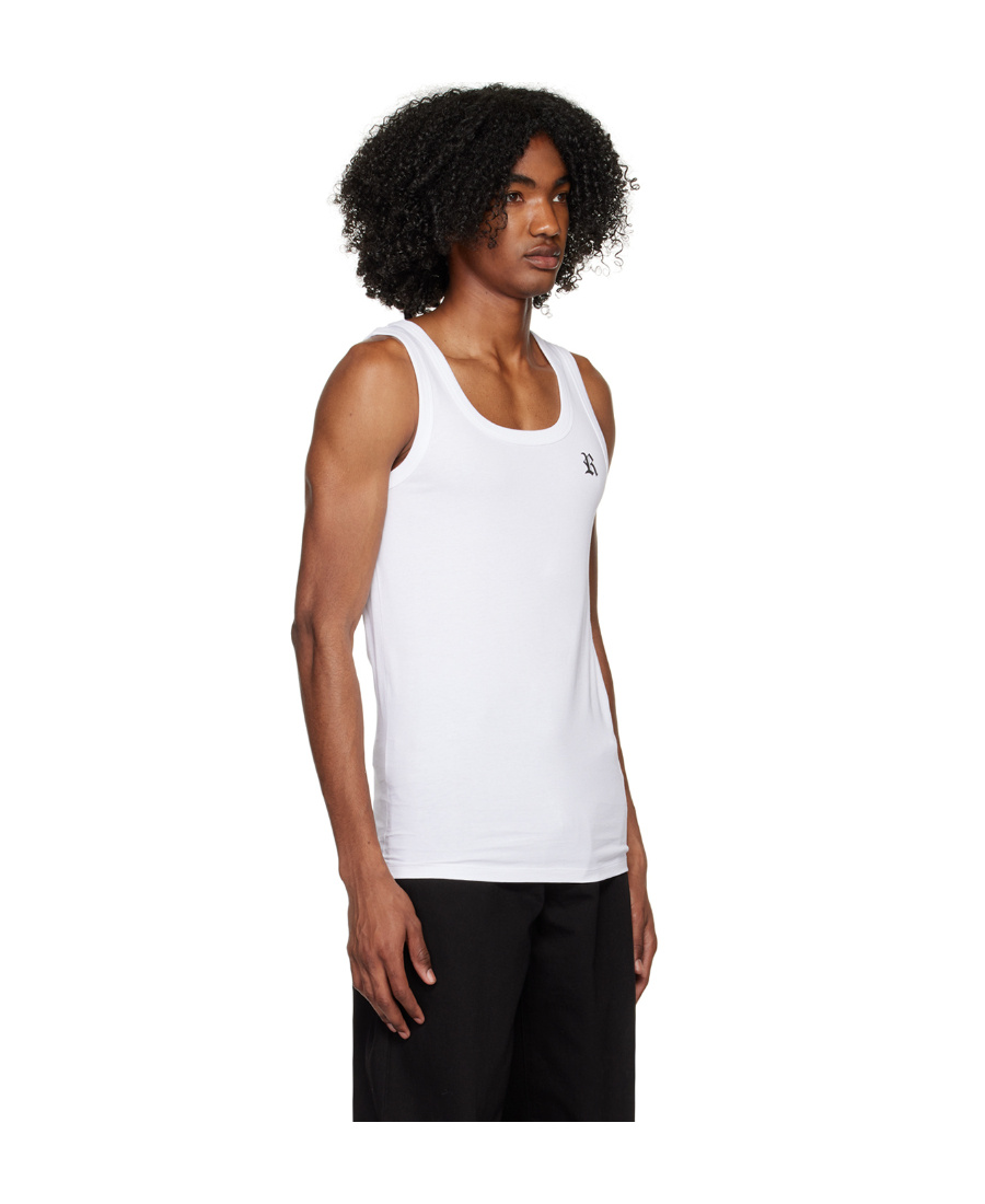 Raf Simons Jersey Vest In White