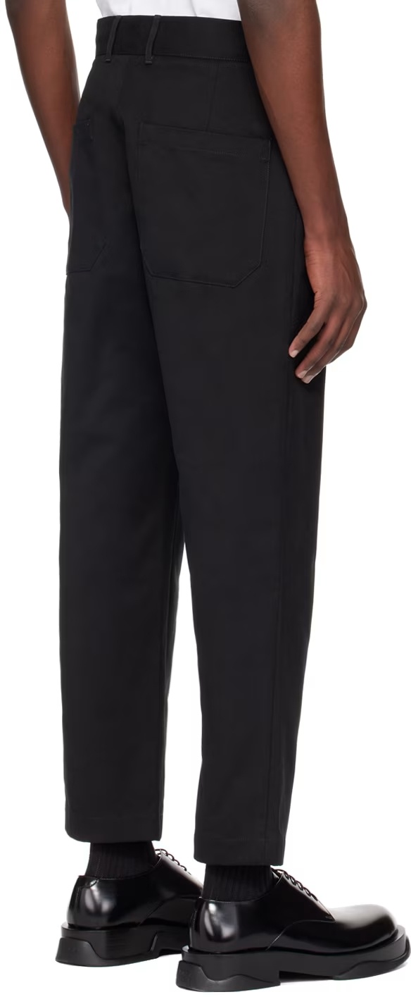 Studio Nicholson Belt Loops Slacks In Black
