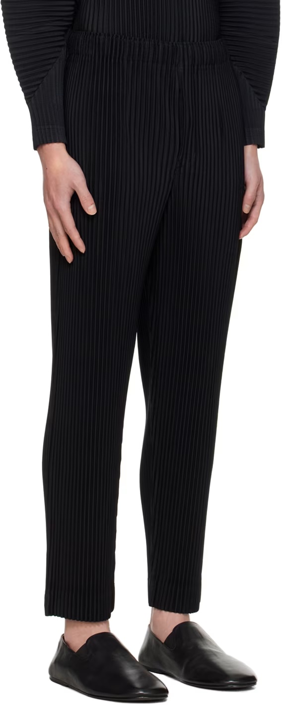 Shop Issey Miyake Mc January Pleated Trousers In Black