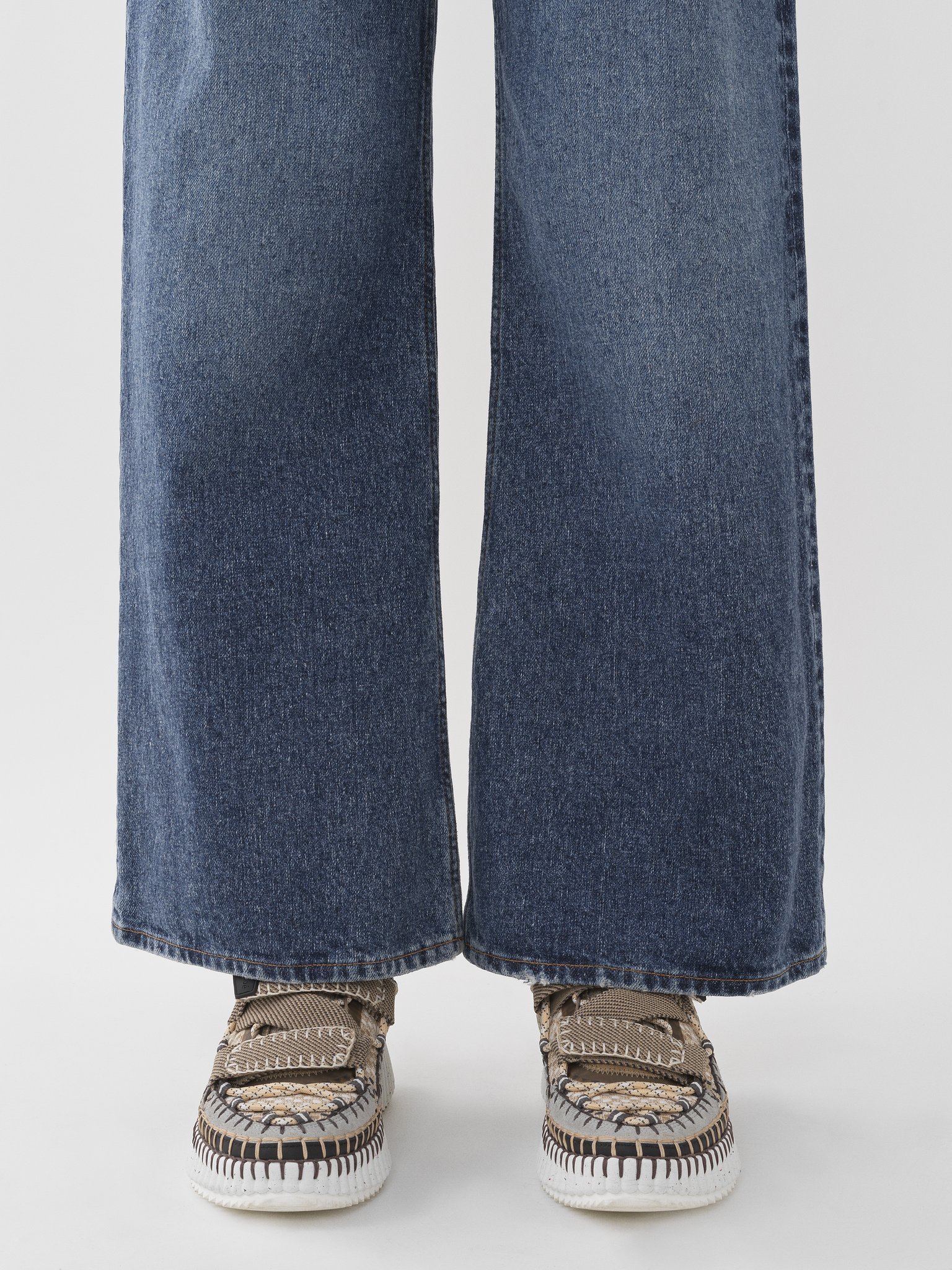 Shop Chloé High-rise Wide-leg Jeans In Blue