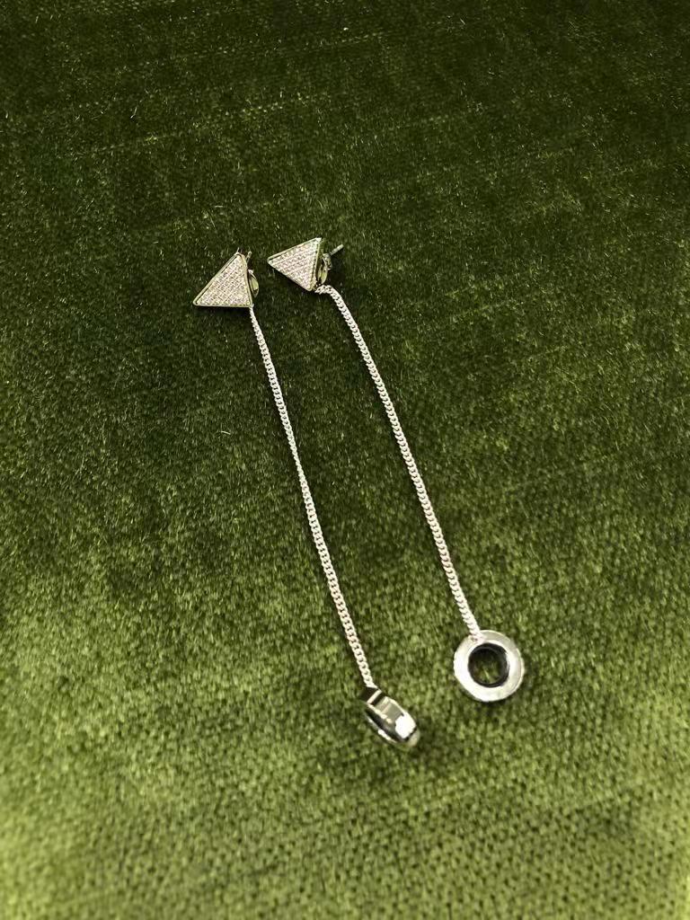 PRADA CRYSTAL LOGO JEWELS AIRPODS'S PENDANT EARRINGS
