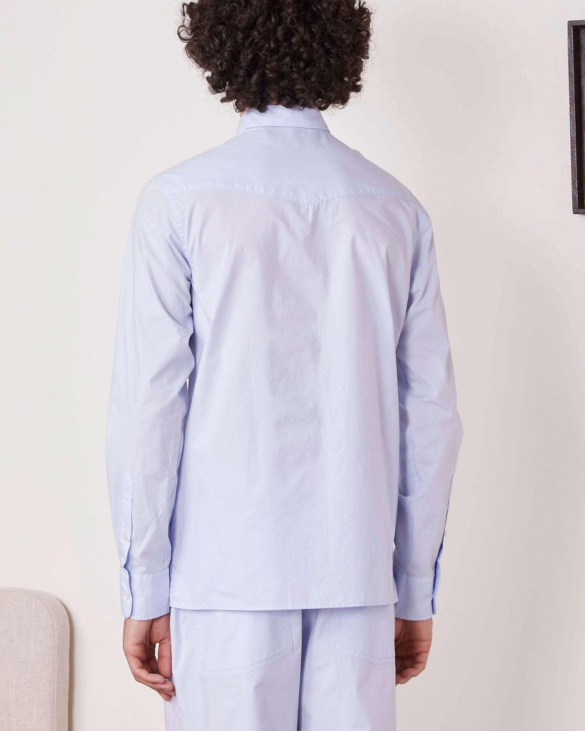 OFFICINE GENERALE POINTED COLLAR LONG-SLEEVED SHIRT