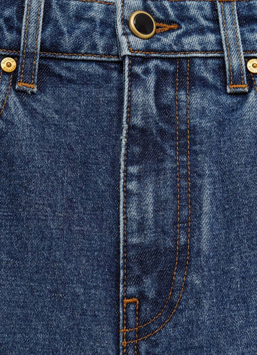 Khaite Vivian Cropped Jeans In Blue
