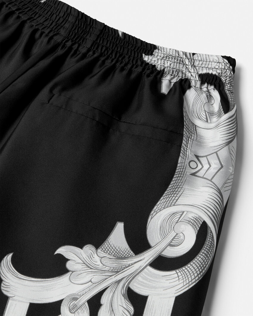 Versace Barocco-print Silk Shorts