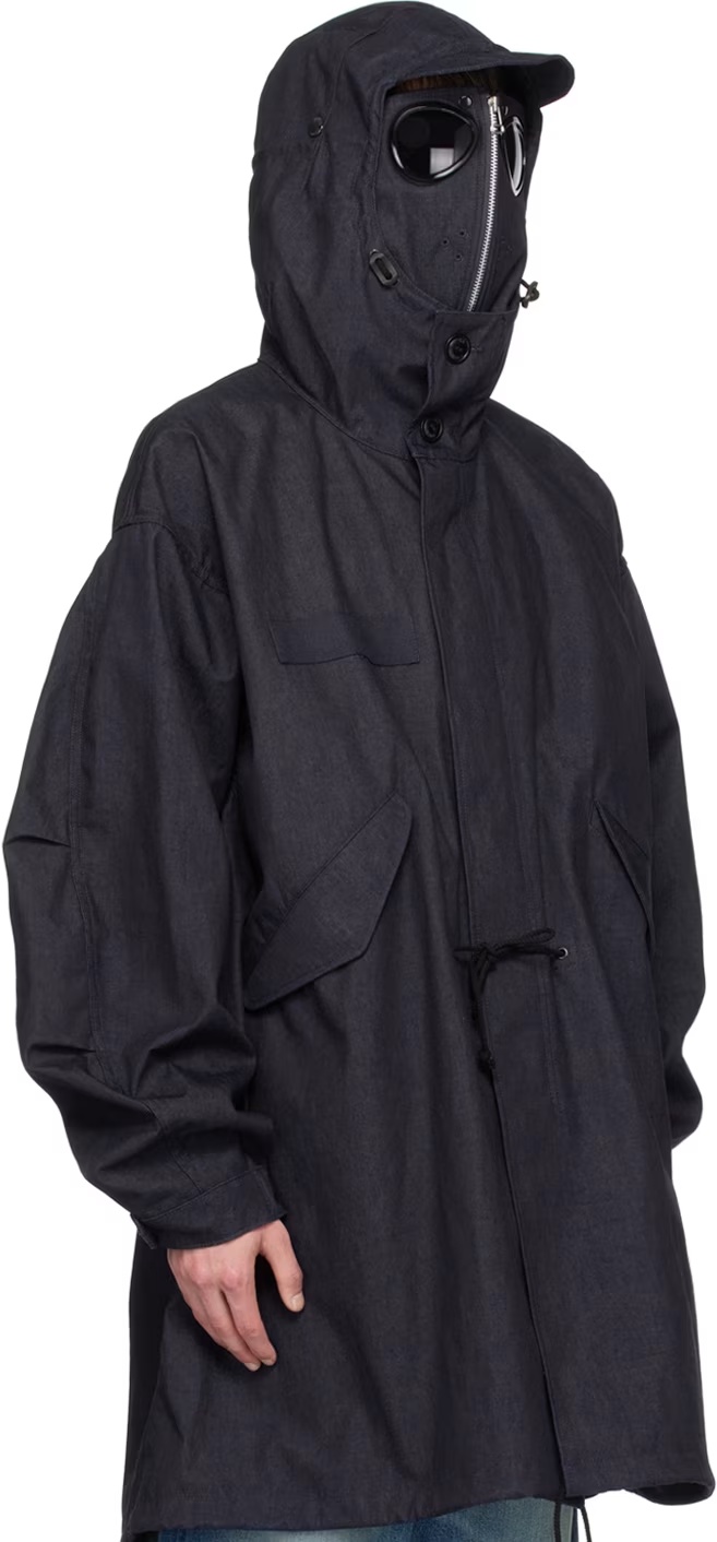 Junya Watanabe X C.p. Company Joint Long-sleeved Coat In Black