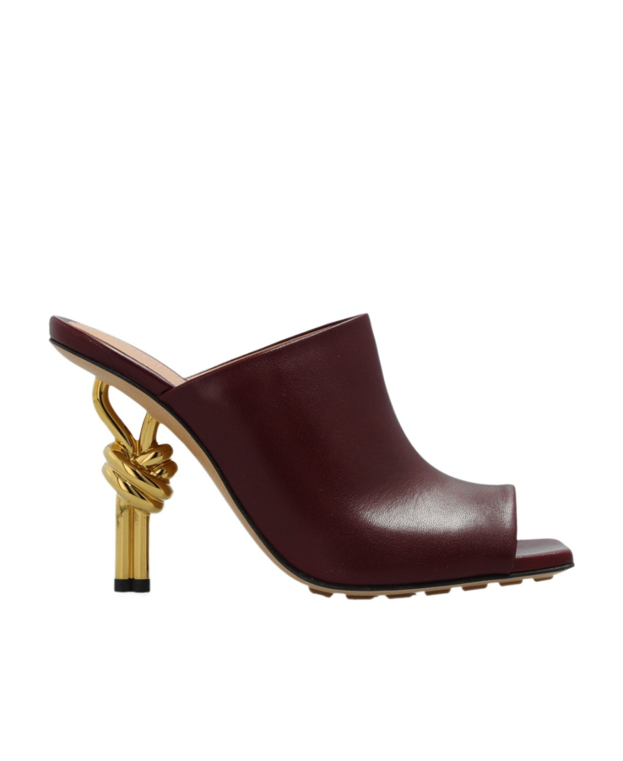Bottega Veneta Grape Nappa Leather Knot Mules In Brown