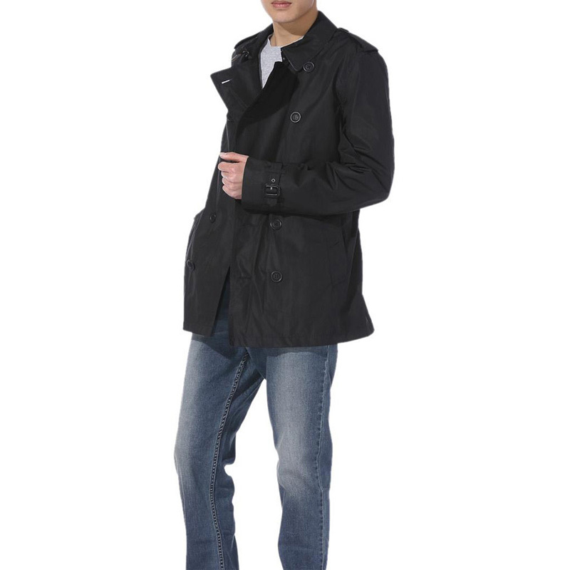 Burberry Double-breasted Trench Coat In Black
