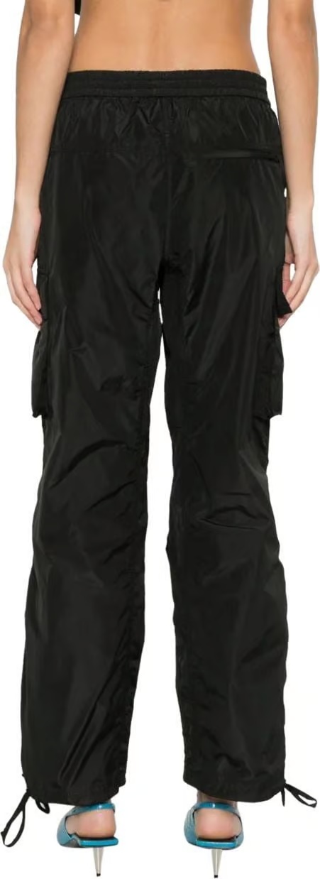 Msgm Cargo-pockets Crepe Trousers In Black