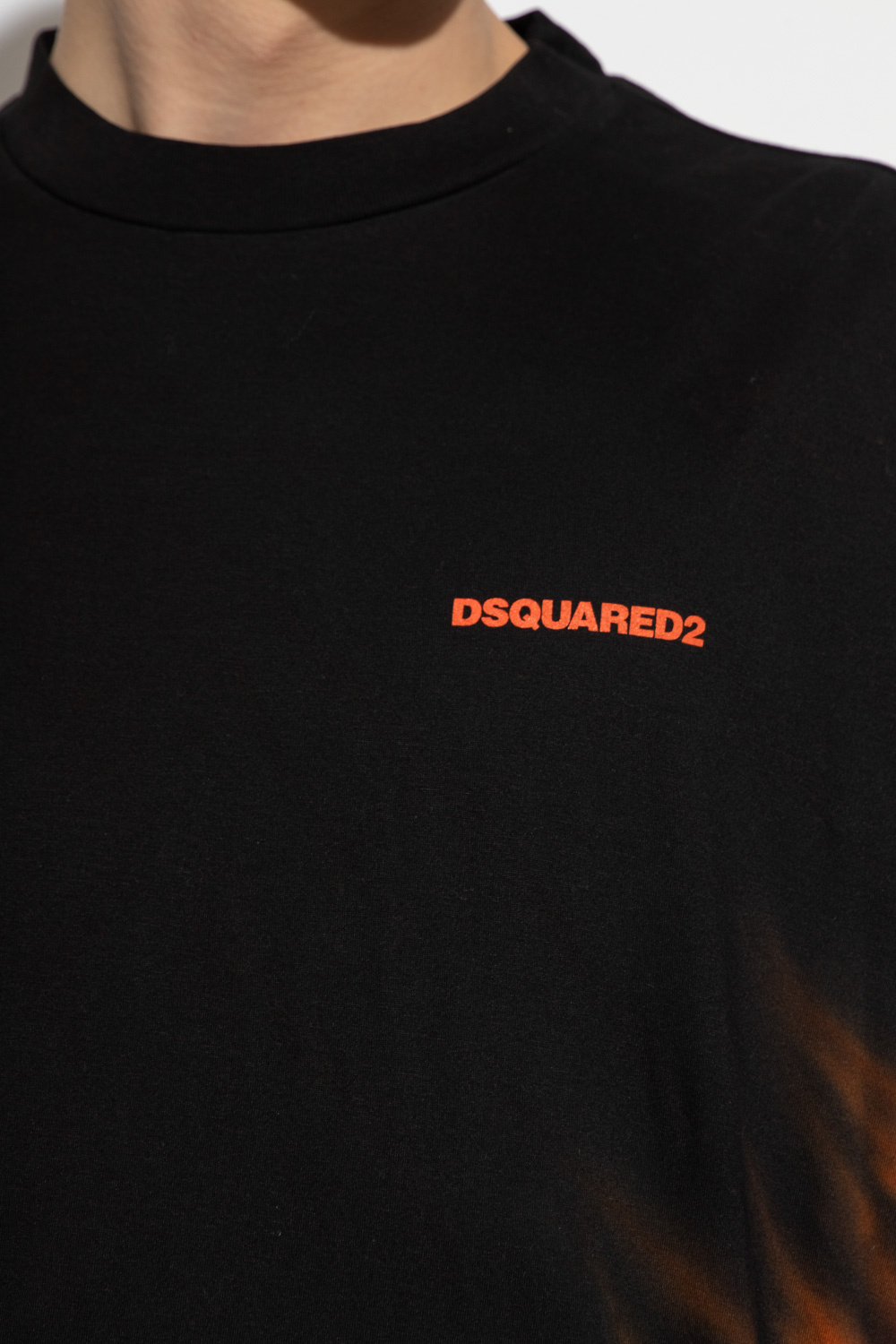 Dsquared2 Men's T-shirt D2 Flame | Size Small | S74gd1114 In Black