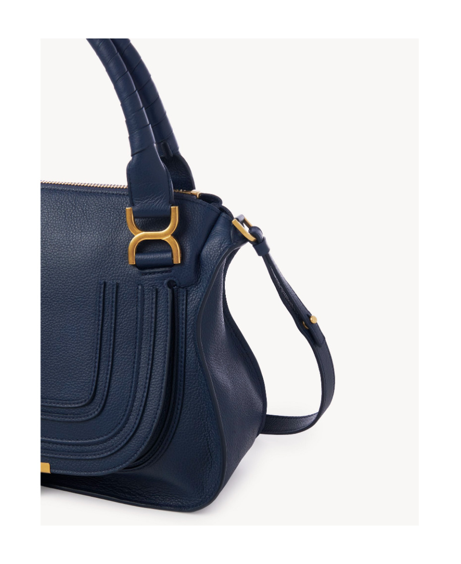Chloé Marcie Leather Tote Bag In Black