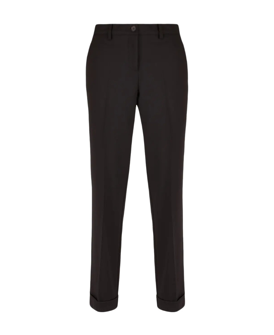 P.a.r.o.s.h Mid-rise Tailored Straight Trousers In Black