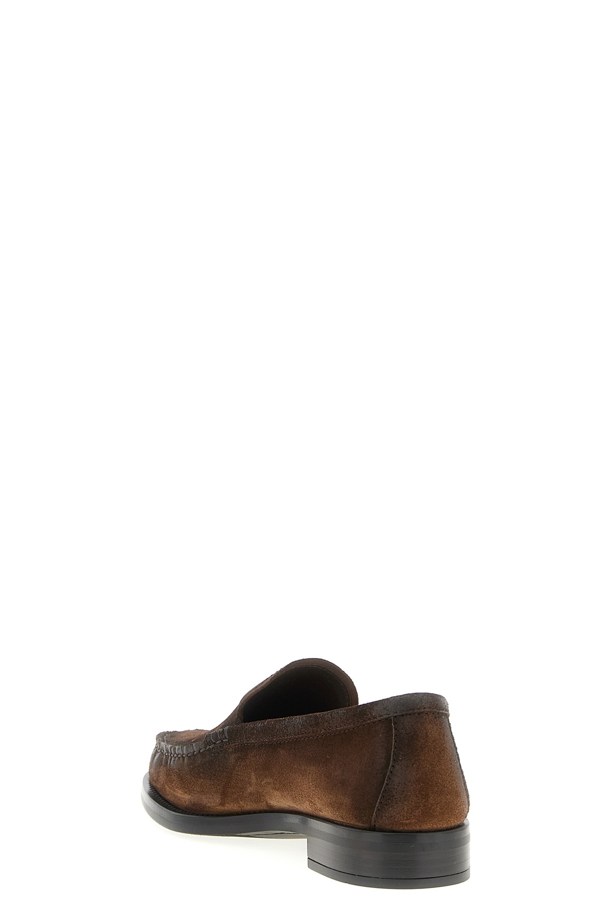 Prada Round-toe Loafers In Brown