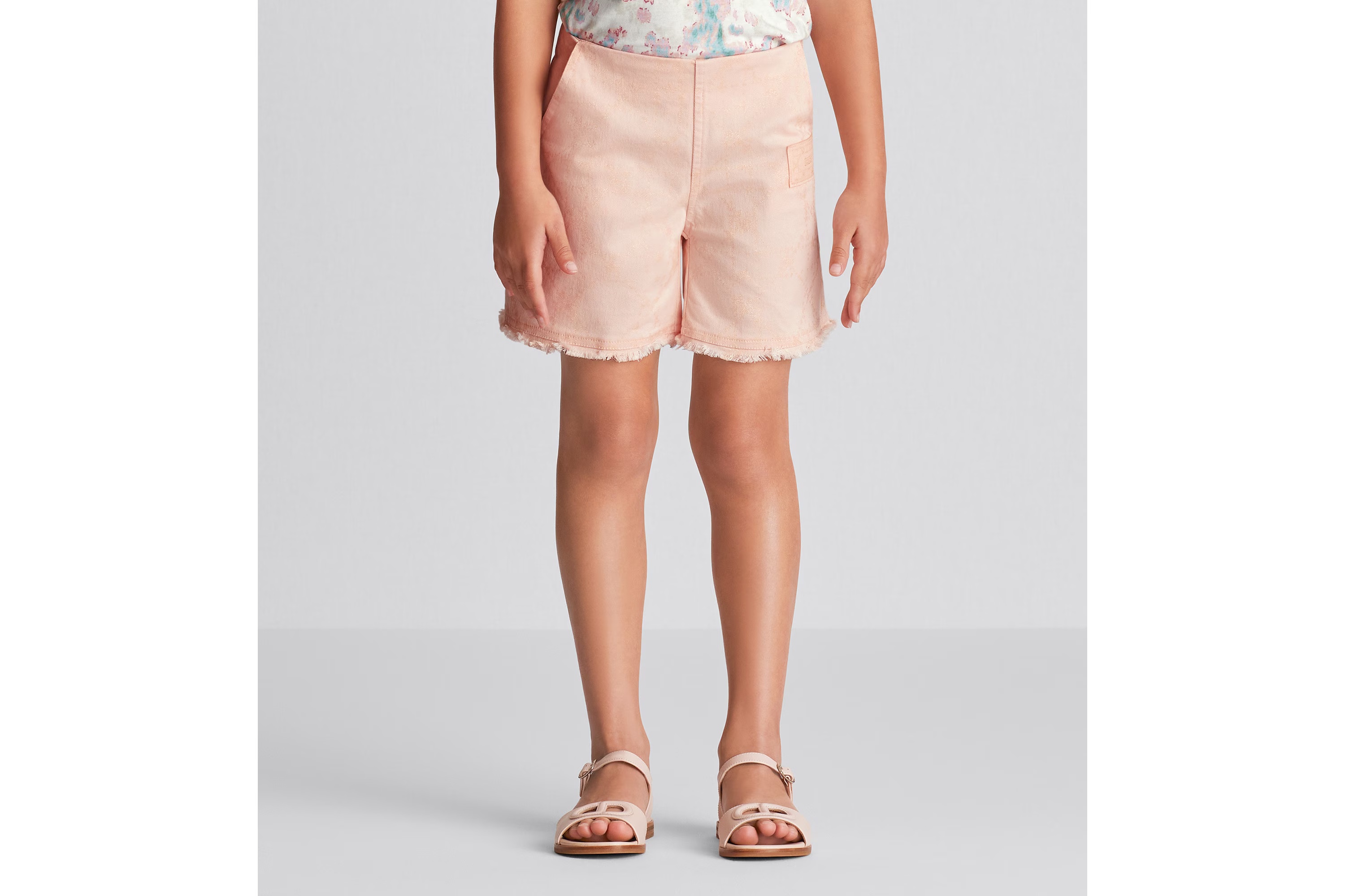 Dior Logo Shorts In Nude