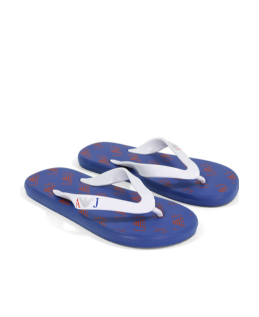 Armani Jeans Logo Detail Sandals In Blue