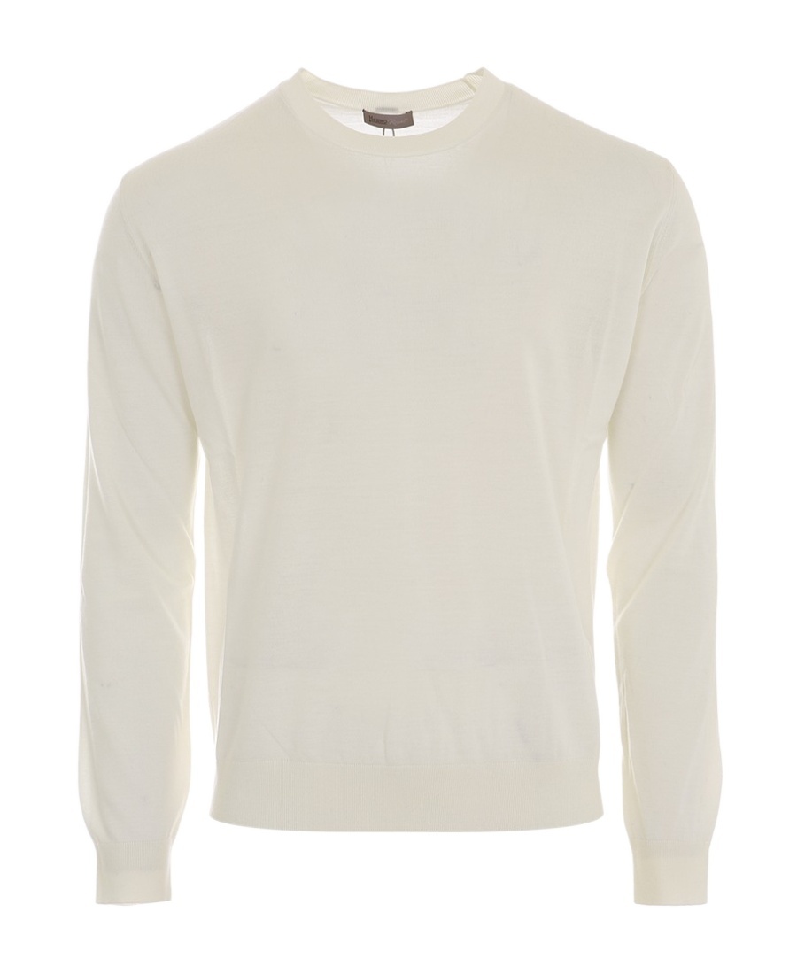 Herno Fine-knit Virgin Wool Jumper In White