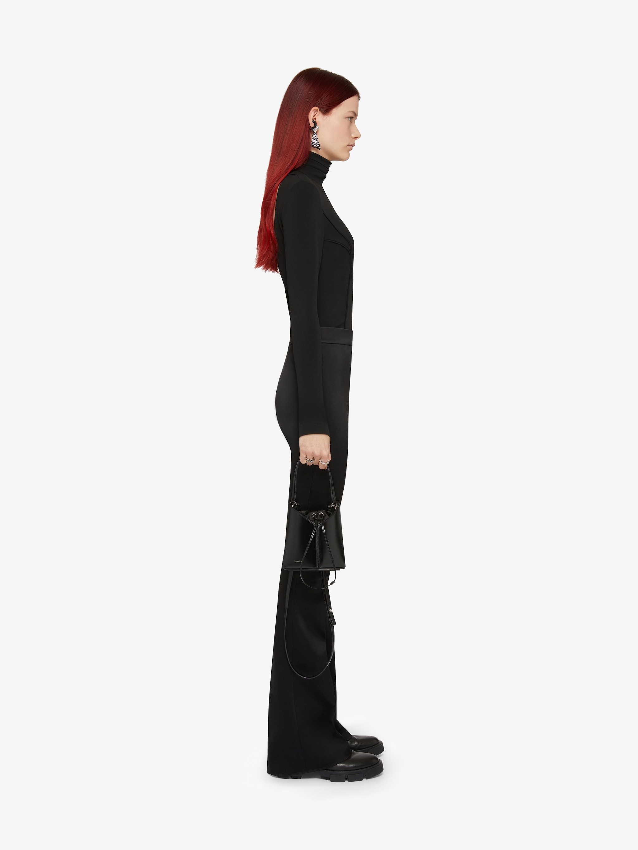 Givenchy Wool Bootcut Tailored Trousers In Black