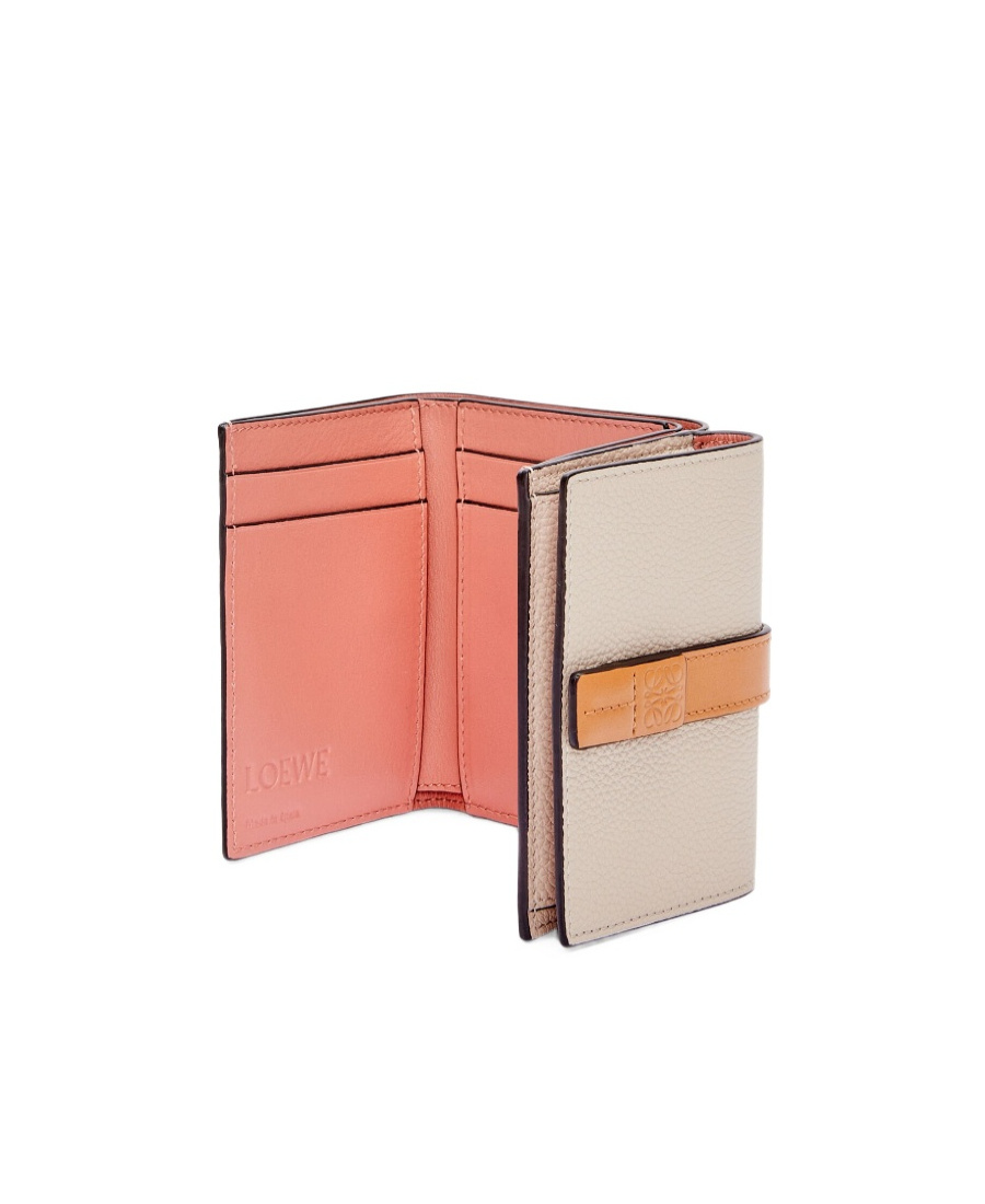 Loewe Logo Trifold Wallet In Nude