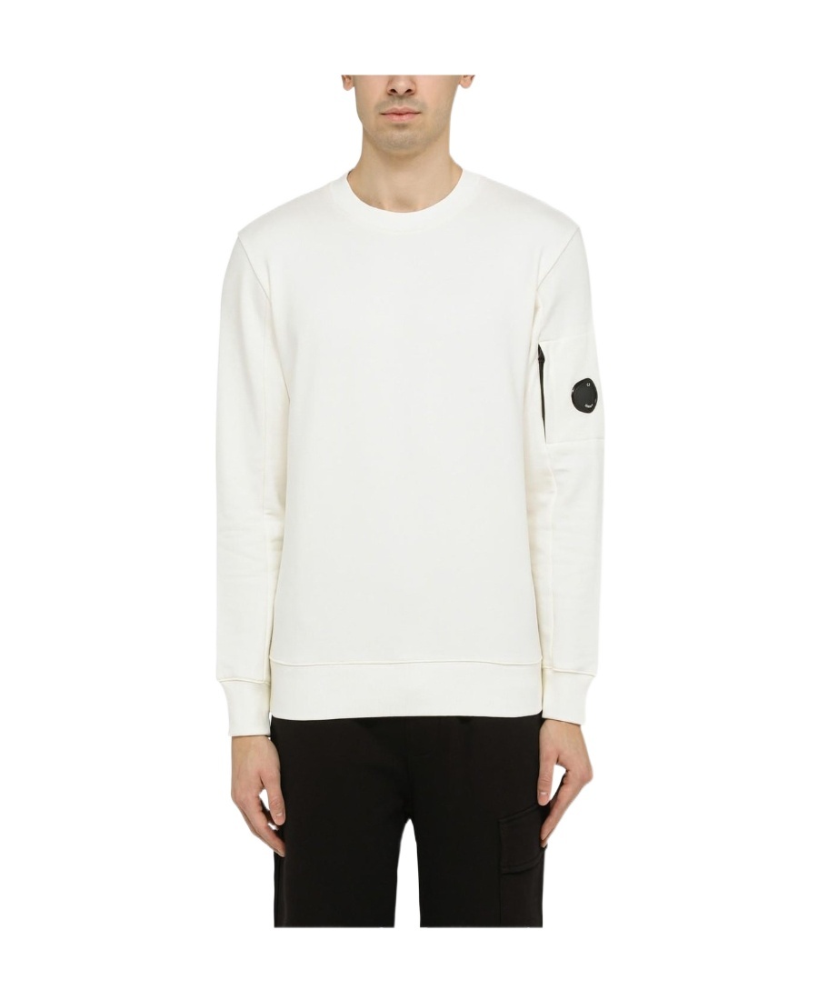 C.p. Company Crew-neck Sweatshirt In White