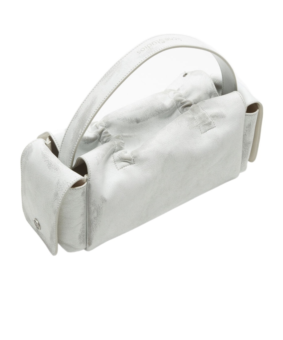 Acne Studios Balmain Balmain Grey High-neck Wool Sweater With Gold Buttons In Gray