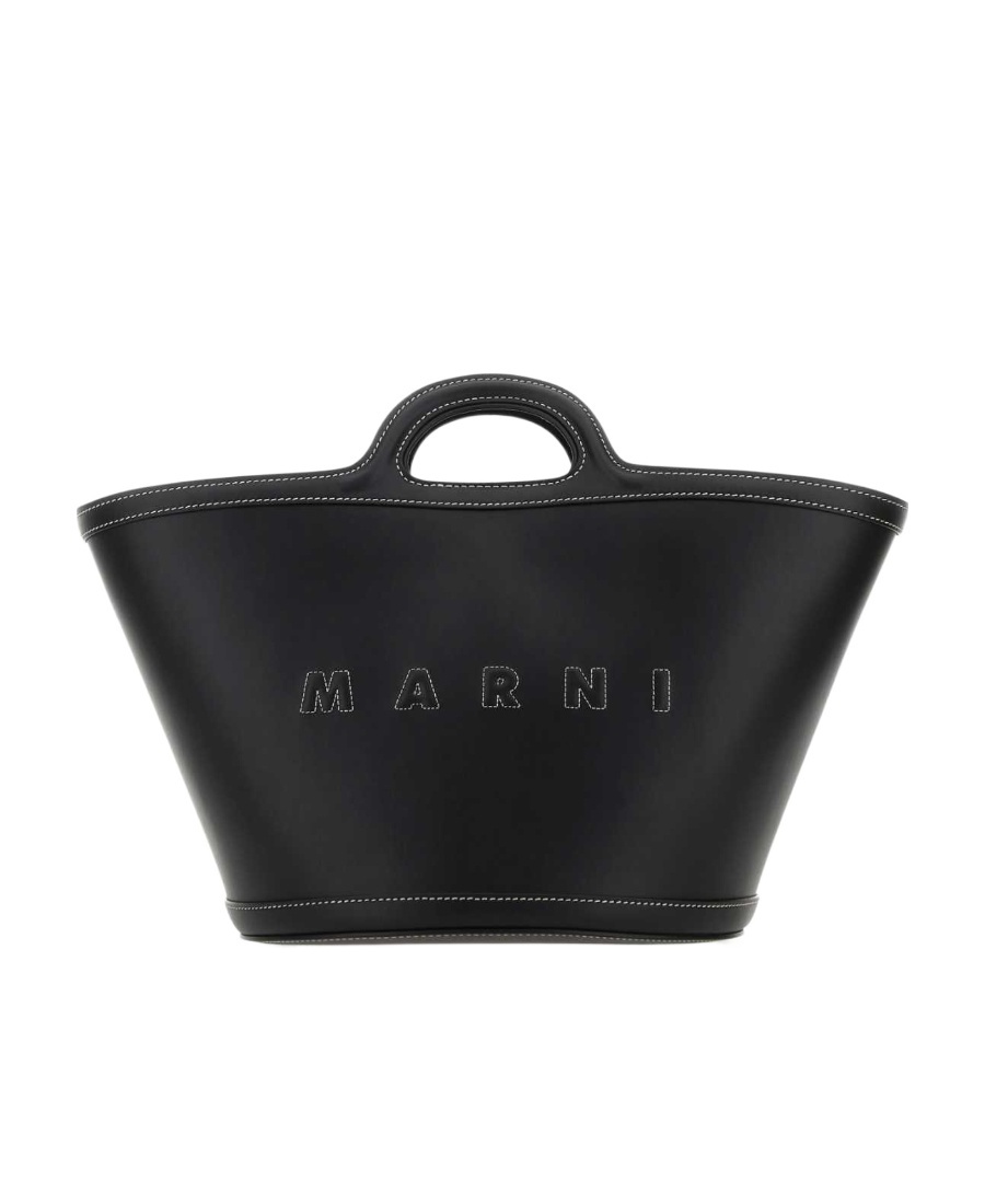 Marni Large Tropicalia Tote Bag In Black