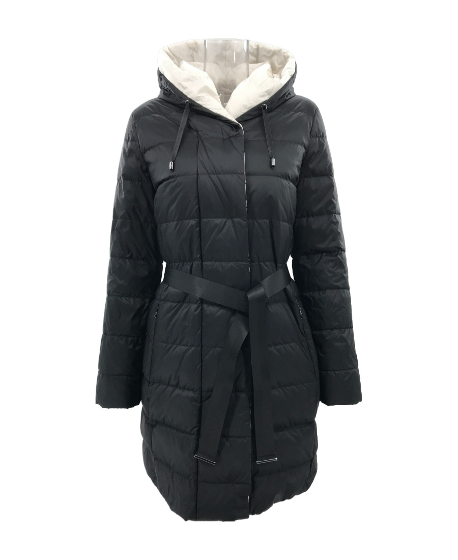 Weekend Max Mara Double-sided Hooded Down Jacket In Black