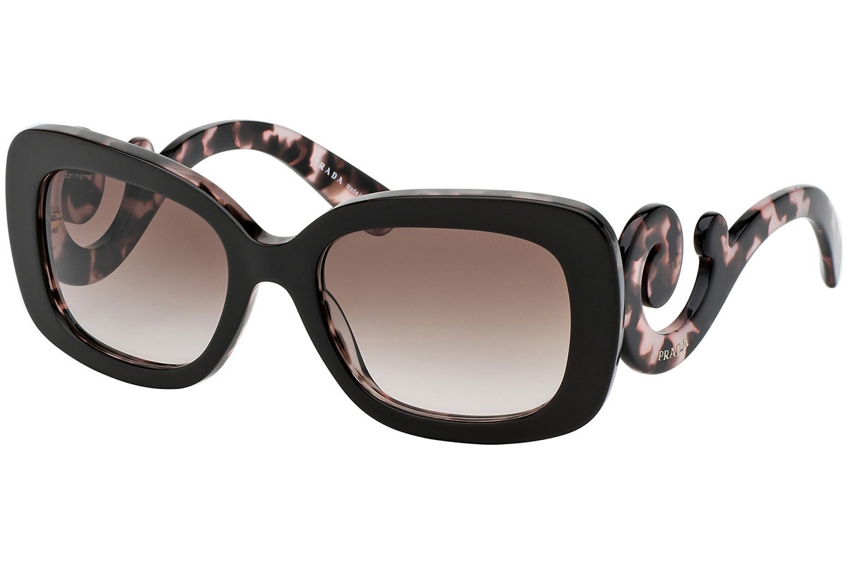 Shop Prada Logo Sunglasses In Black