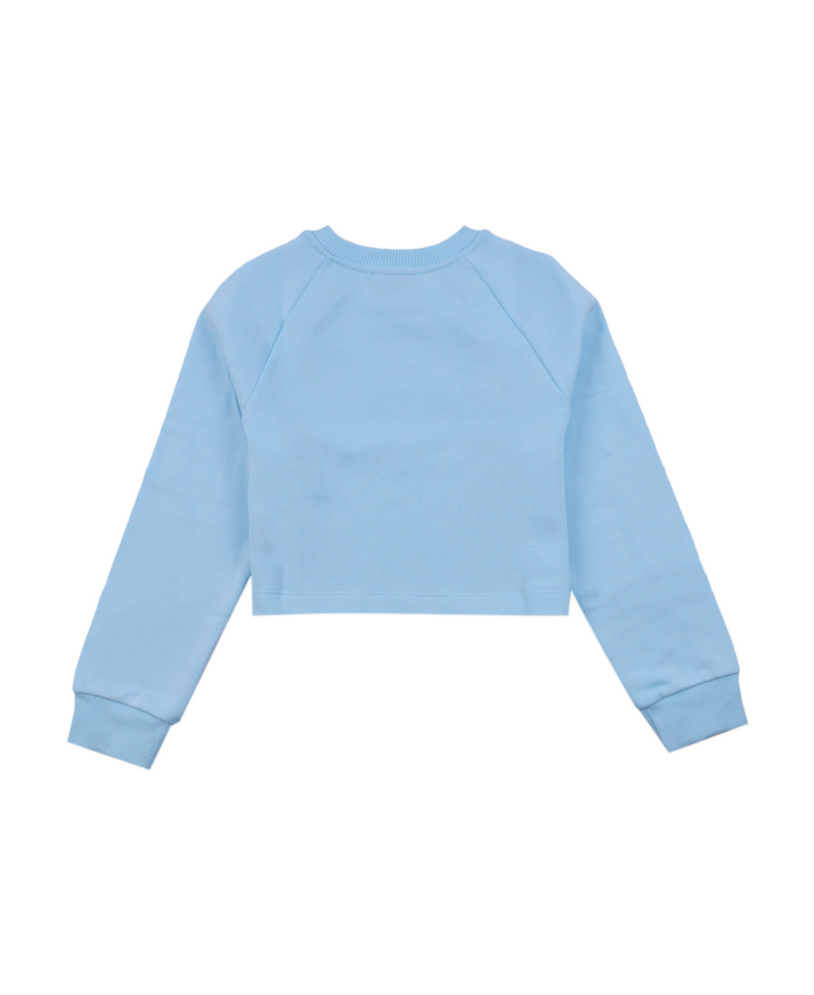 Balmain 3d-logo Cotton Sweatshirt In Blue