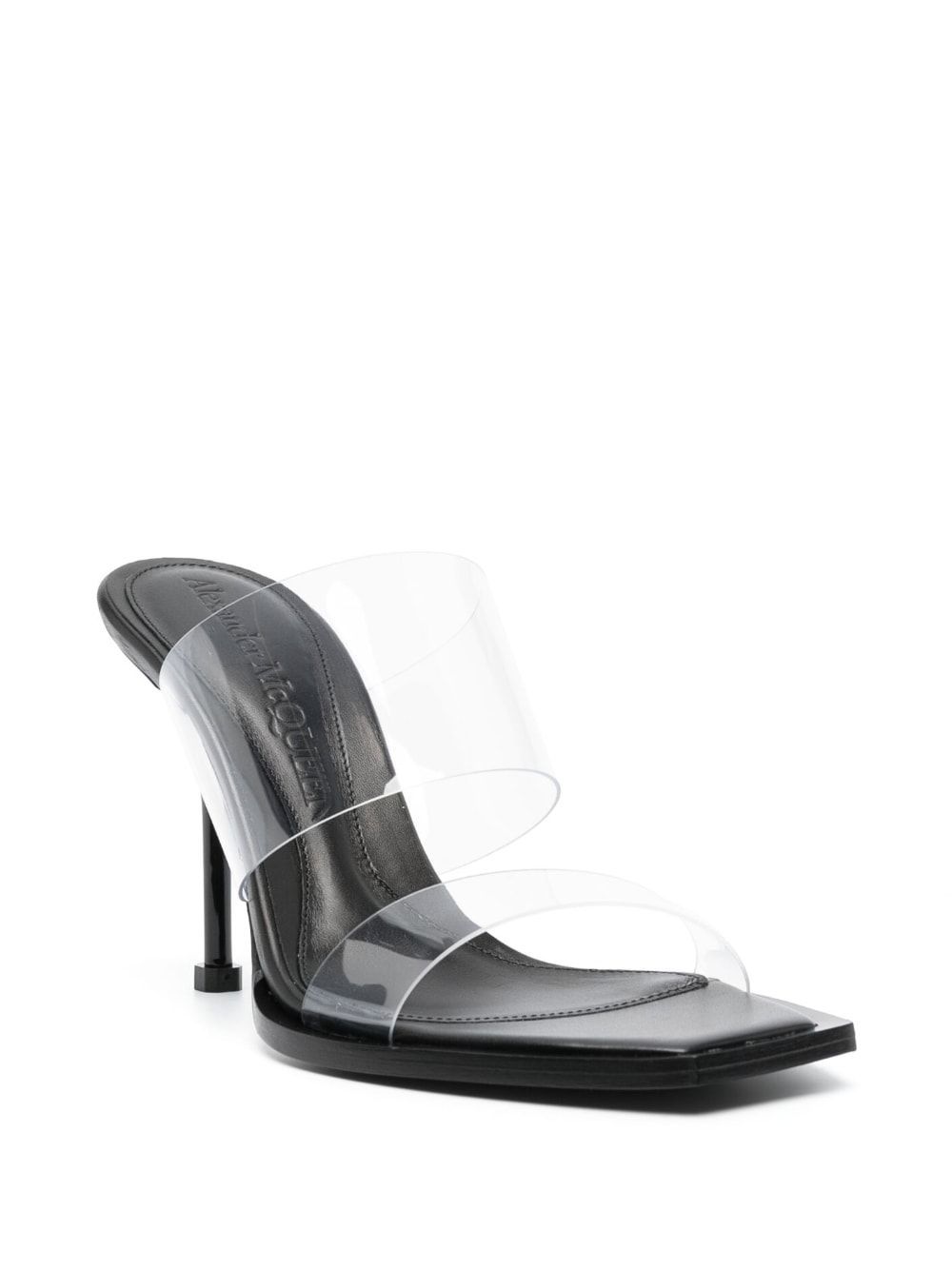 Alexander Mcqueen Open-toe Leather 100mm Mules In White