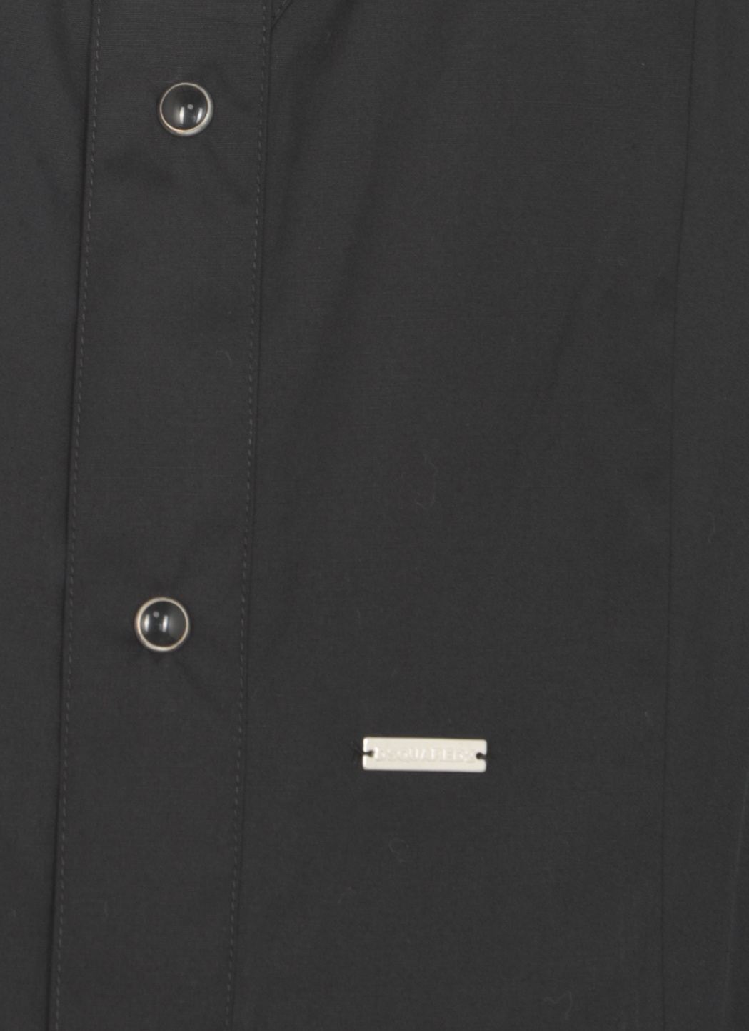 Dsquared2 Logo-plaque Button-up Shirt In Black