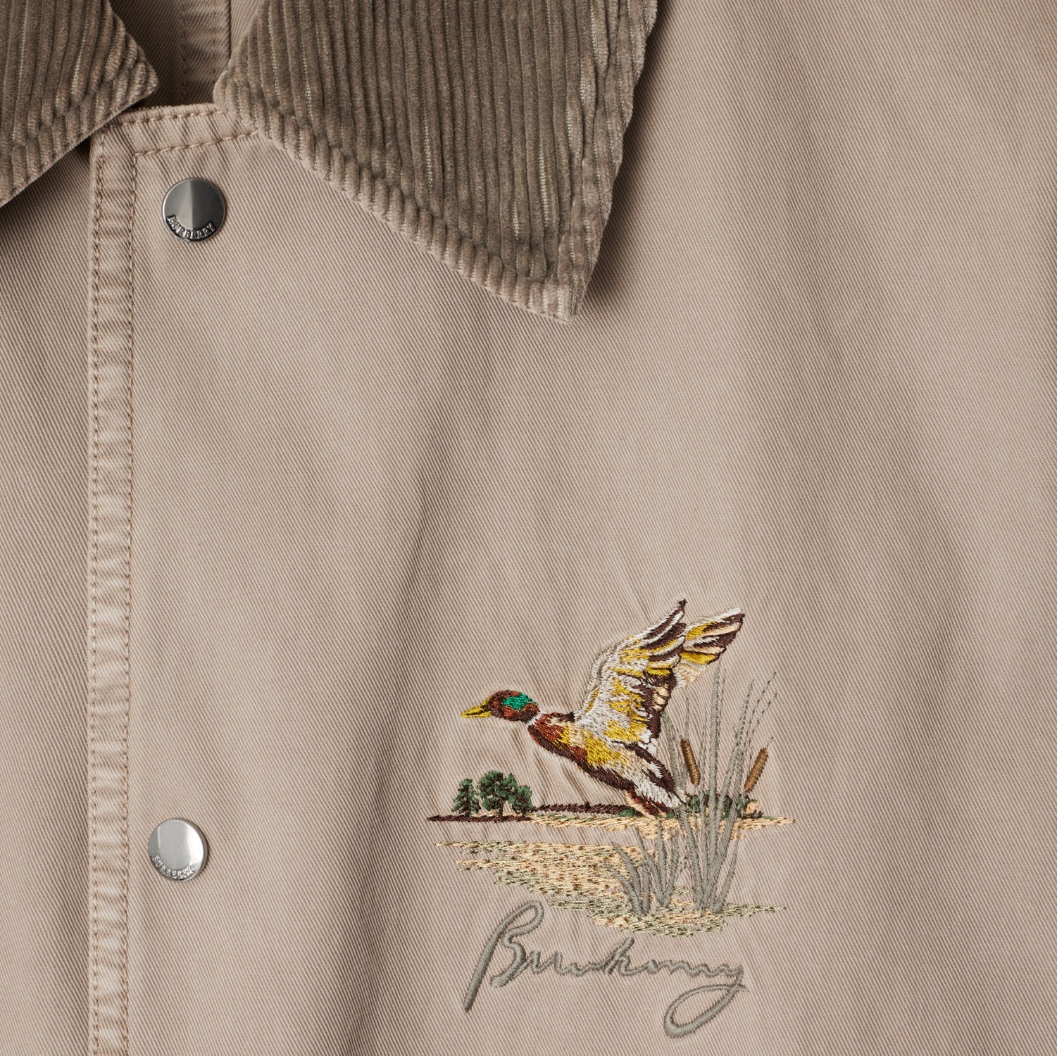 Burberry Long-sleeved Casual Jacket In Nude