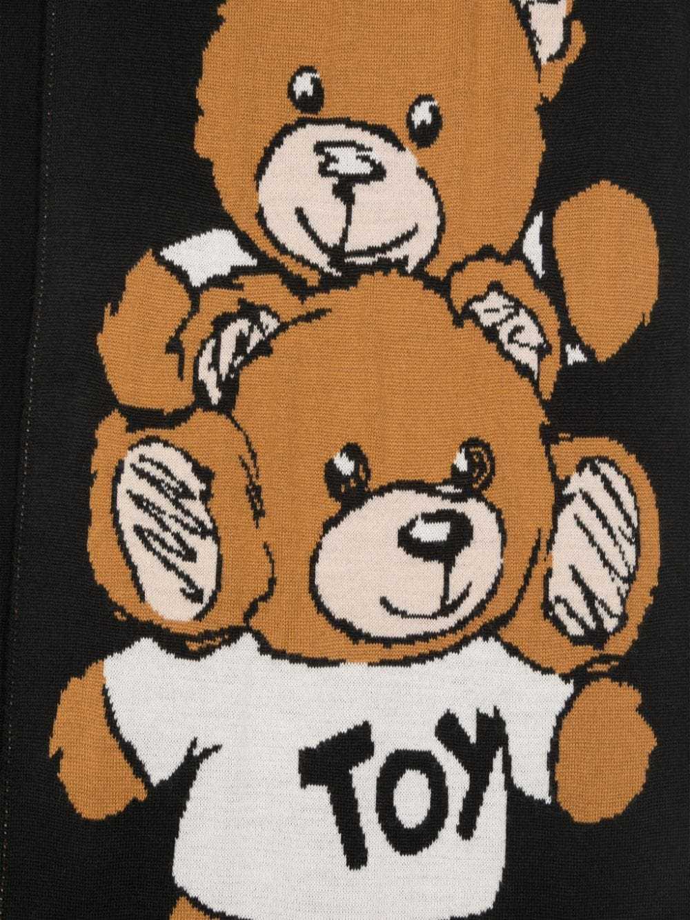 Moschino Teddy Bear-motif Scarf In Black