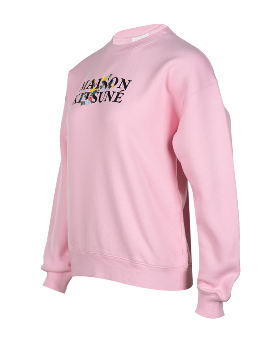 Shop Maison Kitsuné Logo Logo Hoodie In Pink