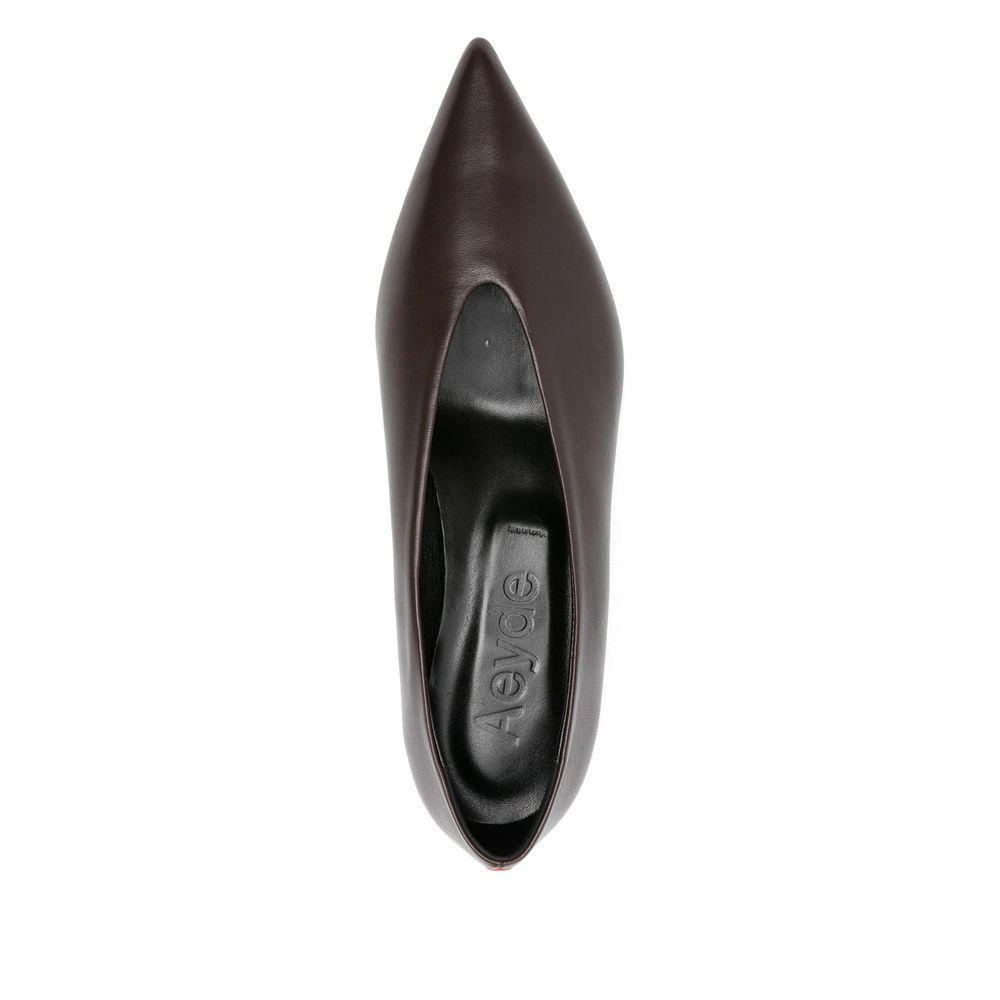 Aeyde Pointed Low Heels In Brown