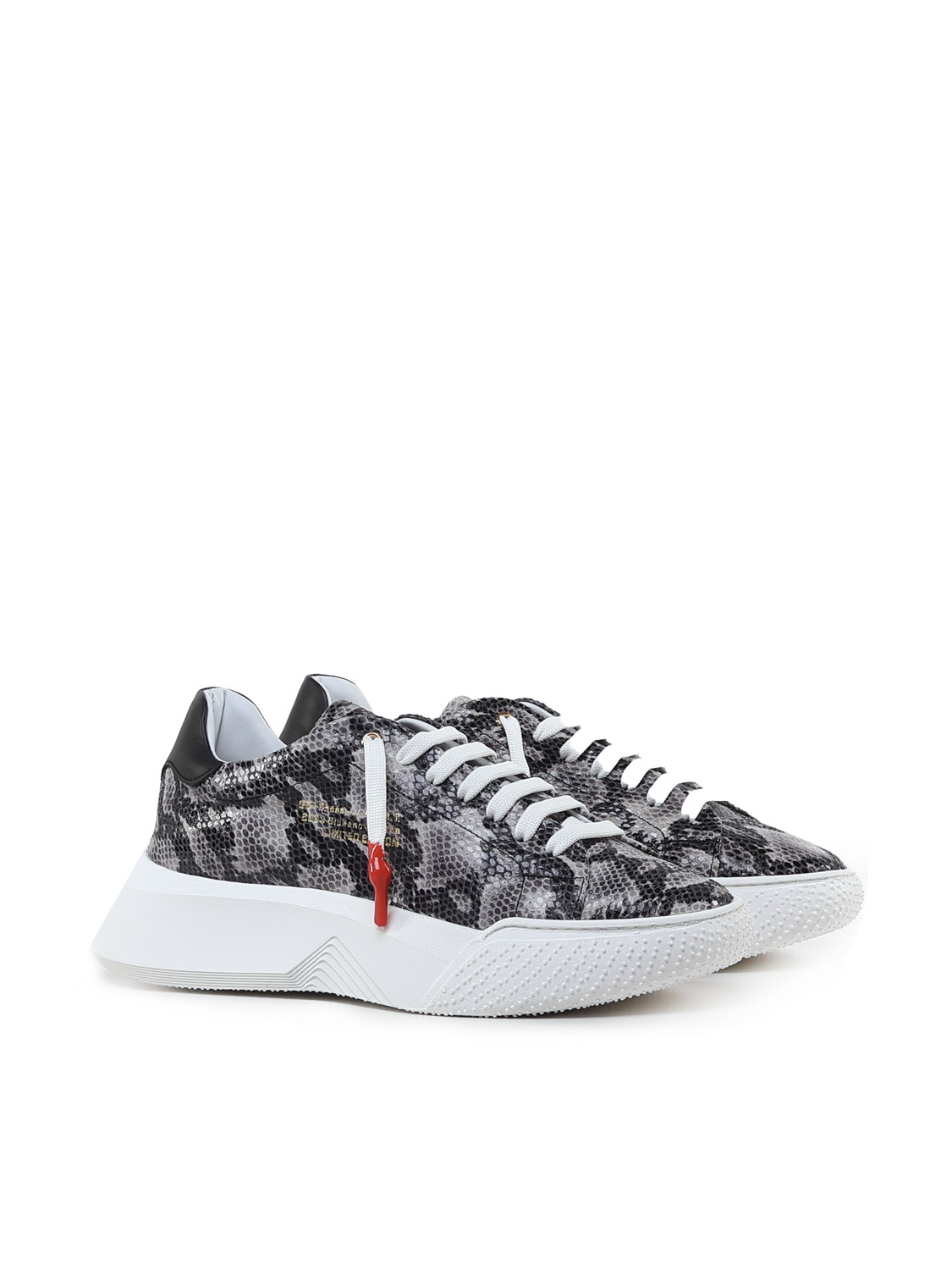 Giuliano Galiano Nemesis Python-print Leather Sneakers In White