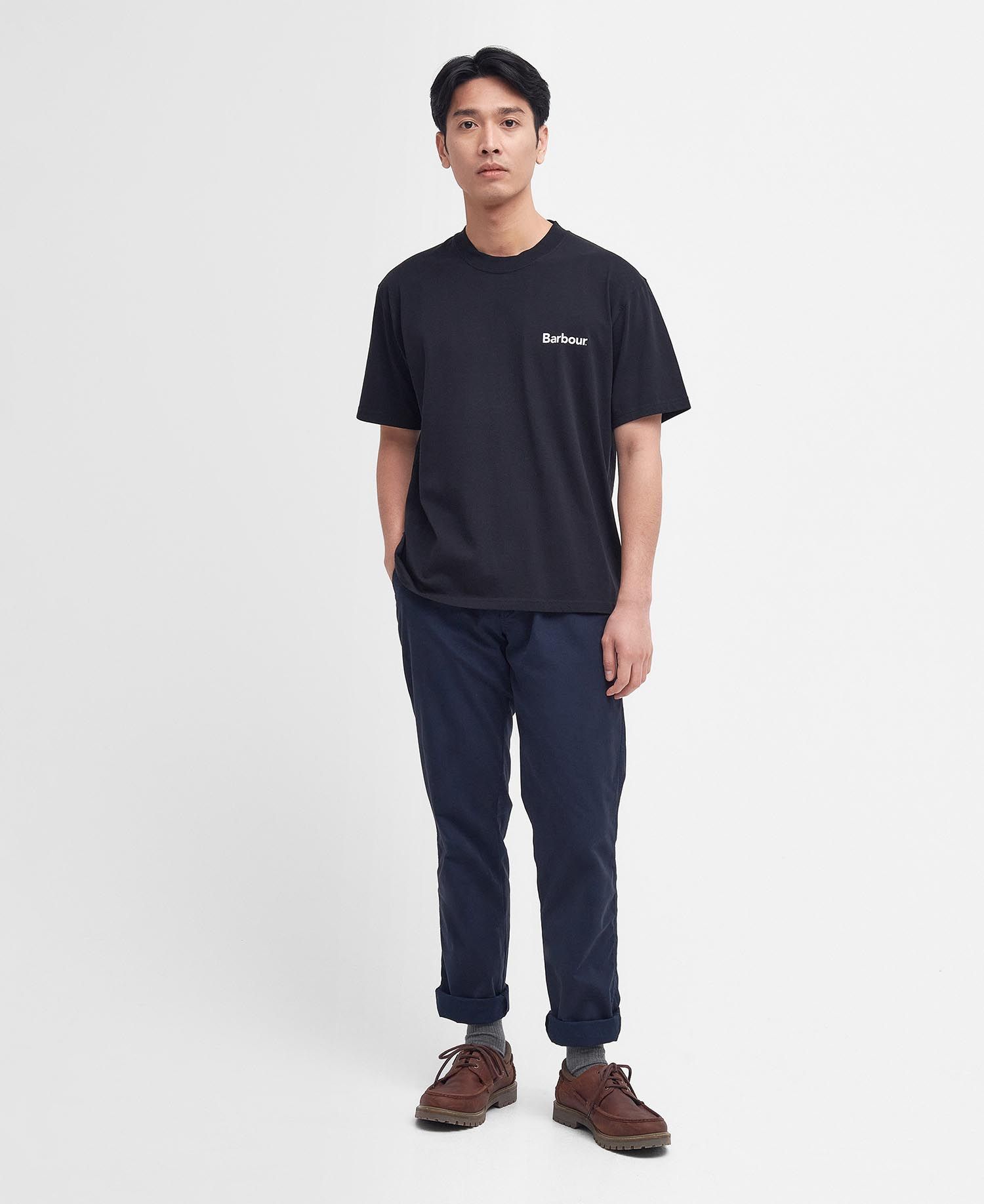 Shop Barbour Short-sleeved T-shirt In Black