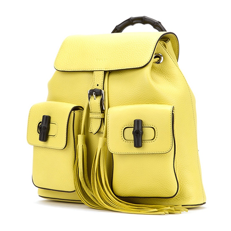 Gucci Grain Logo Backpack In Yellow