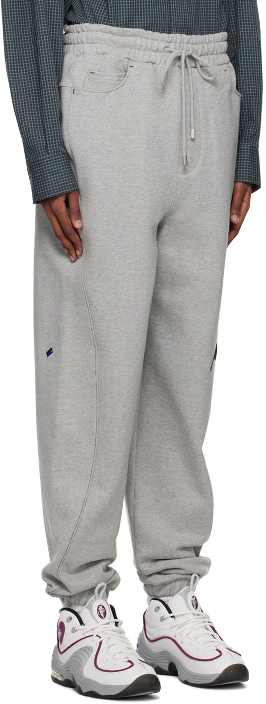Ader Error Drawcord Elastic Waist Sweatpants In Gray