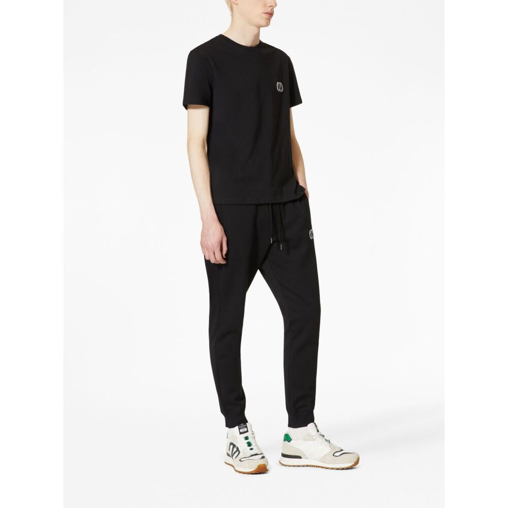 Valentino Regular Fit Cotton T-shirt With Logo In Black